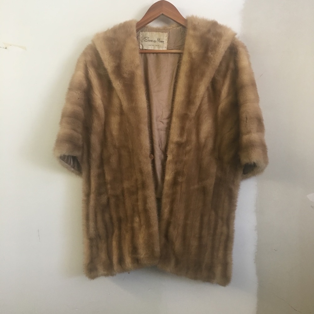 (Special Item!) Vintage Mink Fur Stole Wrap